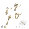 8PCS OF ASSORTED CZ DANGLE 316L SURGICAL STEEL L-SHAPE NOSE STUD BOX 8PCS OF ASSORTED CZ DANGLE 316L SURGICAL STEEL L-SHAPE NOSE STUD BOX